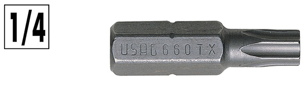 INSERTI 1/4 VITI TORX FORATE USAG 660 STX         