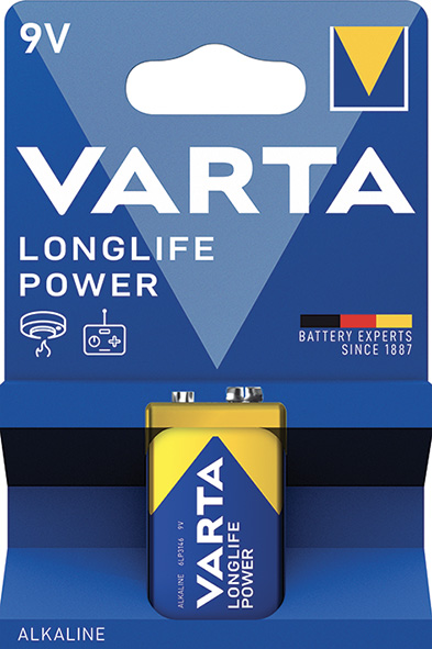 PILE VARTA LONGLIFE POWER TRANSISTOR 9V           