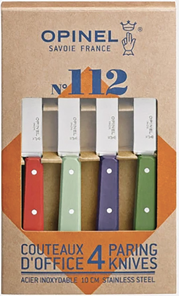 COLTELLI OPINEL CUCINA ART.112 LEGNO COLORATO PZ.4