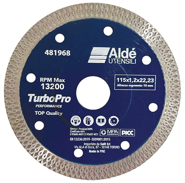 DISCHI DIAMANTATI ALDE' TURBO PRO 115 GRES        