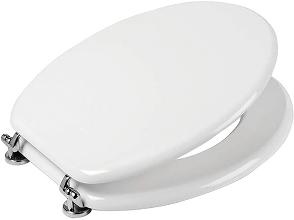 SEDILE WC UNIVERSALE LEGNO MDF BIANCO LUXURY      