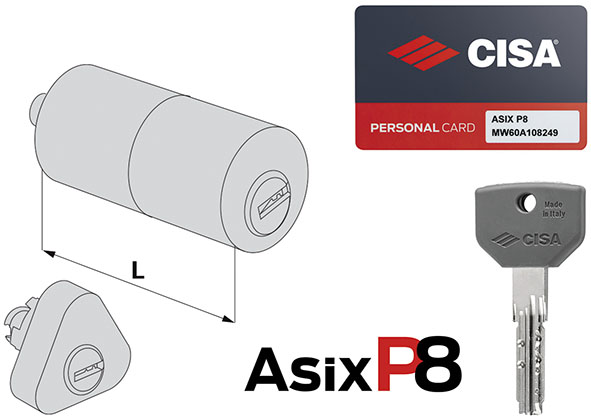 CILINDRI CISA *ASIX P8* COPPIA ART.0Q116          