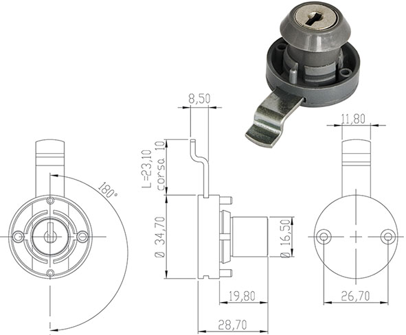 SERRATURE PER MOBILI OMR 240051                   