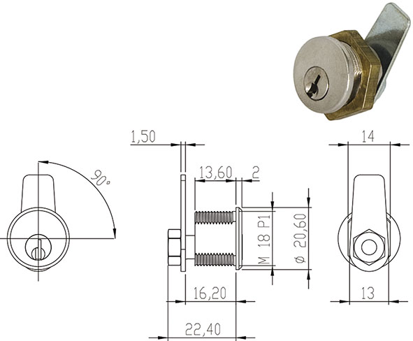 SERRATURE PER MOBILI OMR 100400                   