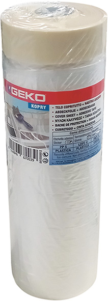 TELO COPRITUTTO HDPE ROTOLO CON NASTRO CARTA      