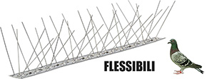DISSUASORI INOX FLESSIBILI ANTI PICCIONI          