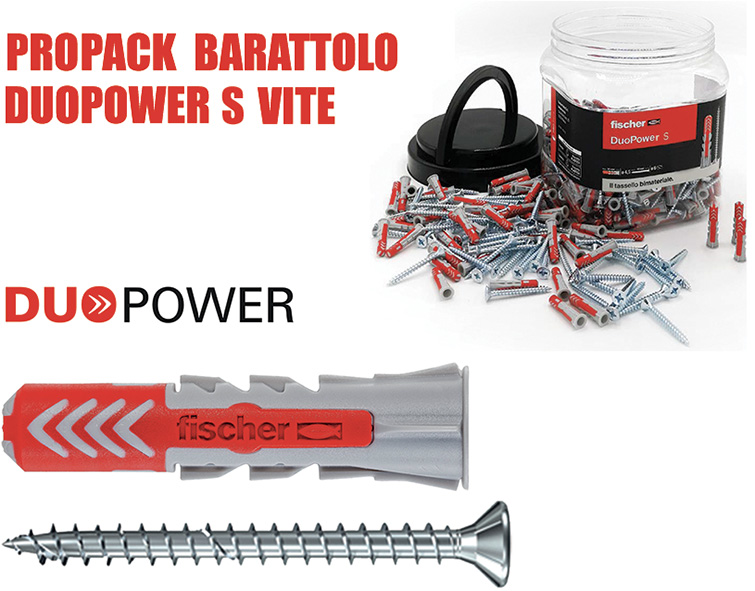 TASSELLI FISCHER DUOPOWER S VITE IN BARATTOLO     